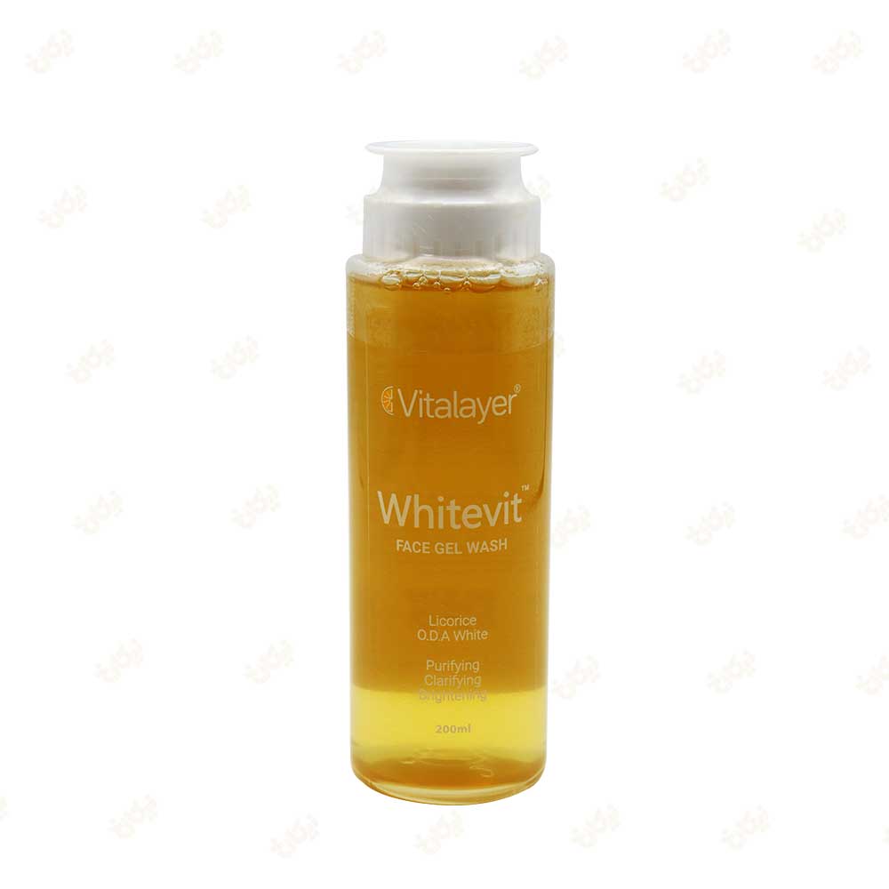 ژل شستشو صورت ویتالیر وایت ویت WHITEVIT FACE GEL WASH VITALAYER