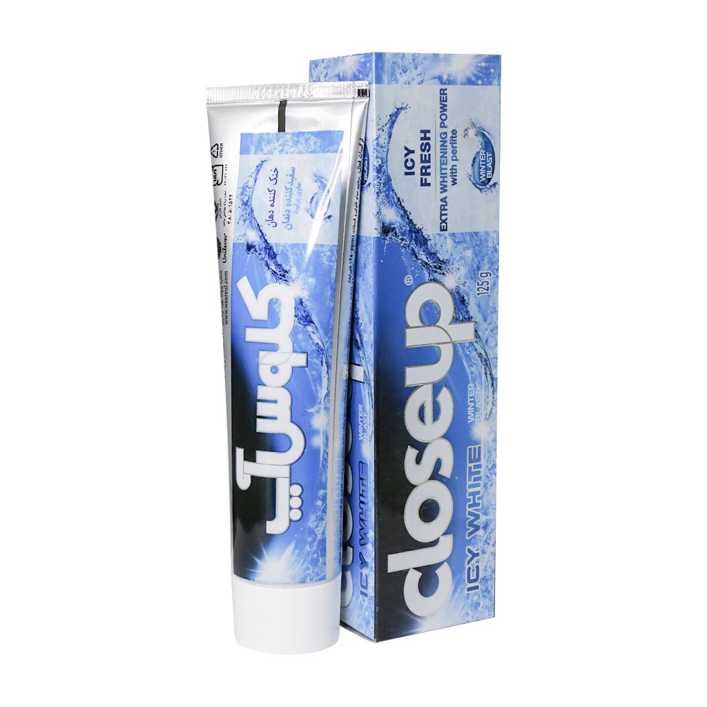 خمیر دندان سفید کننده خنک کنده 125گرم کلوس آپ CLOSE UP WINTER-BLAST-ICY-WHITE-GEL-TOOTHPASTE