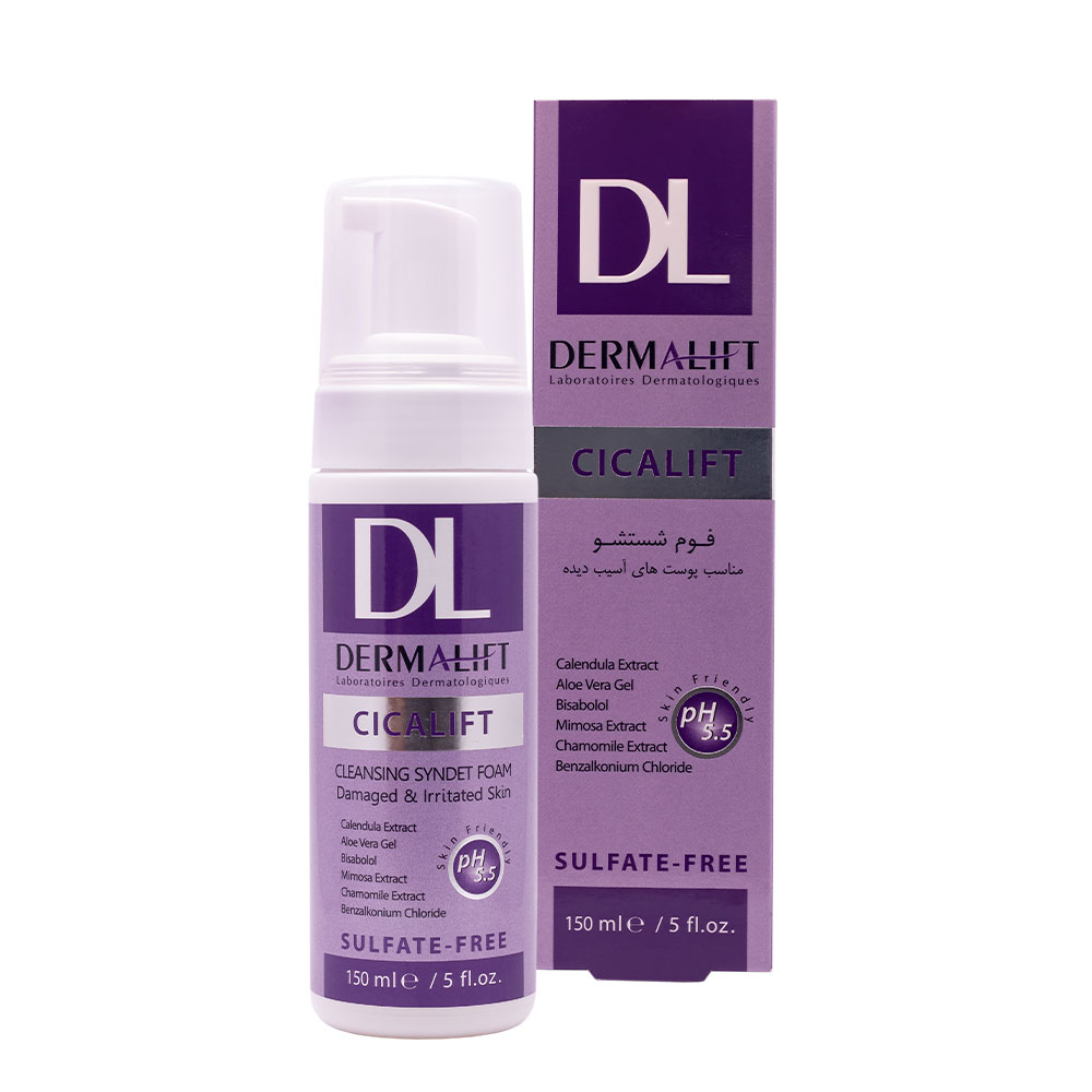 فوم شستشو پوست آسیب دیده درمالیفت (سیکالیفت)CICALIFT DERMALIFT