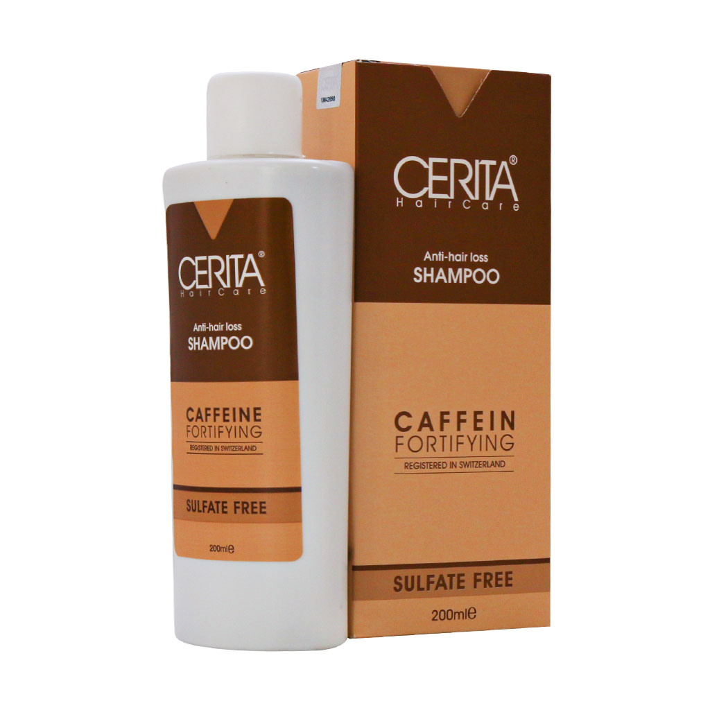 شامپو کافئین بدون سولفات سریتا Cerita anti hair loss sulfate free shampoo